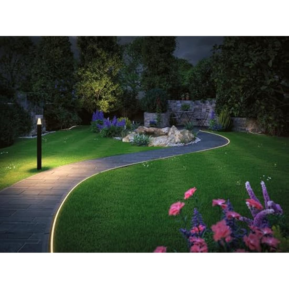 Paulmann 94191 Plug & Shine LED Exterior luminaire Flexible neon Strip incl. 1x31 watt IP67 dimmable Outdoors White Garden luminaire Plastic Garden Light 3000 K