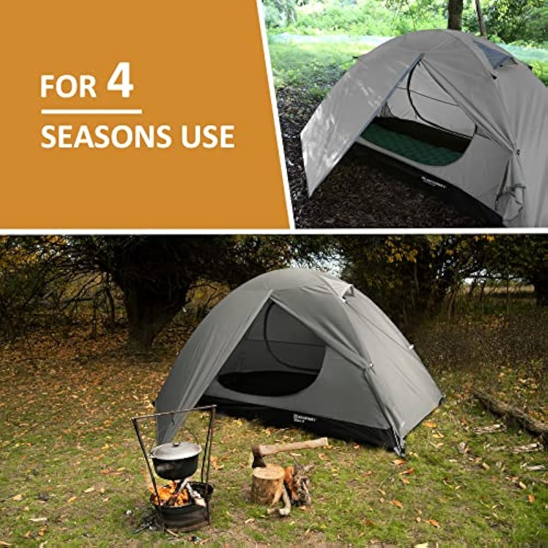 Bessport Tent 1 & 2 & 3 Person Ultralight Camping Tents, 3-4 Season Waterproof & Windproof Dome Tent, Small Pack Size, Suitable for Adults, Hiking, Camping, Outdoor
