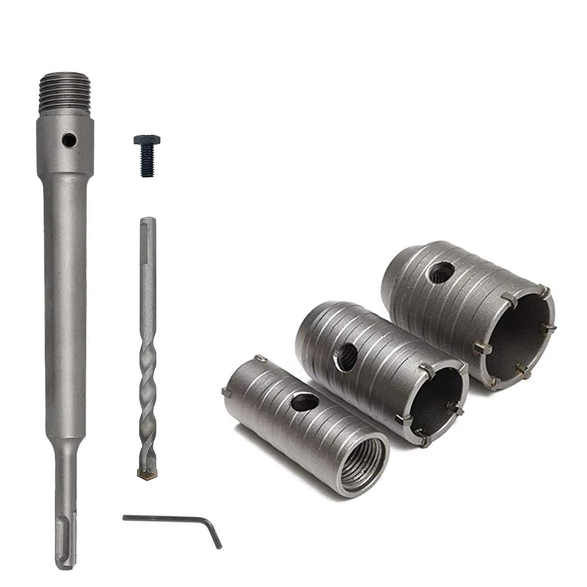 Round Handle SDS Plus Shank Concrete Wall Drill Bit, Hole Saw, Concrete Cement Stone Wall Drill Bit With 30/40/50MM Expansion For Air Conditioners,