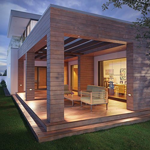 ledscom.de 4 LED recessed Wall Light ZIBAL, Downlight for Outdoors, IP65, Black matt, 140 x 70mm, 3.3 W, 209lm, Warm White