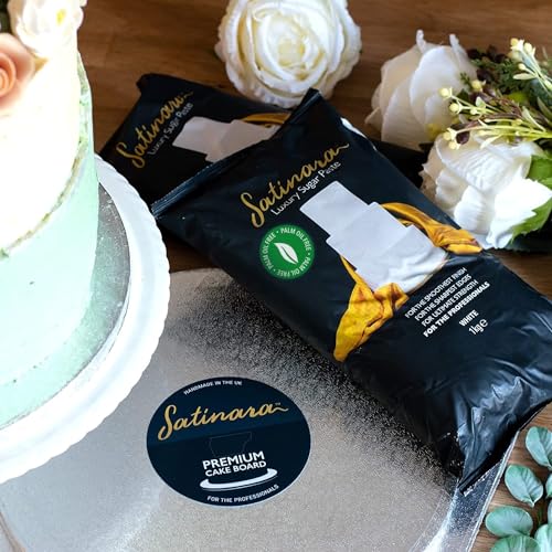 Satinara Luxury White Sugar Paste for Cakes and Bakes, White Fondant Icing For Cake Covering