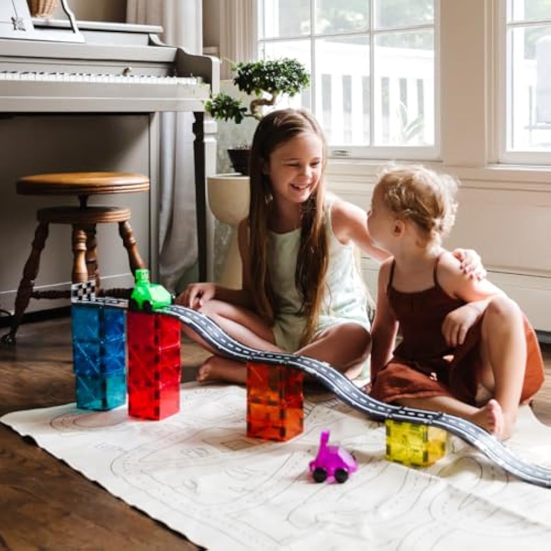 Magna-Tiles Downhill Duo 40-Piece Set, Black