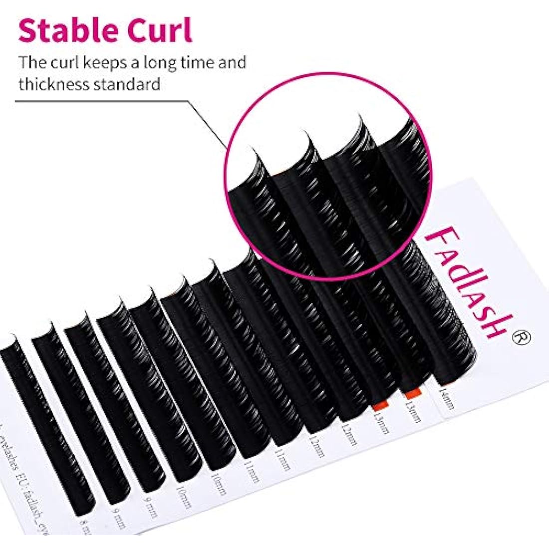 Eyelash Extensions 0.10mm C Curl Mix 8-14mm Fadlash Classic Lash Extensions 1:1 Individual Classic Eyelashes Black Matte Single Lashes Extension Professional