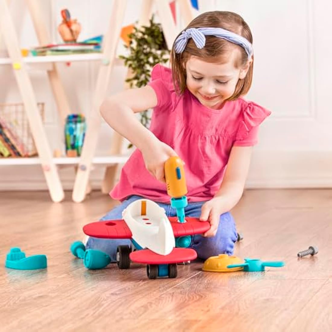 Battat – Wonder Wheels – Take – Apart Airplane – Toy Plane With Drill For Kids – STEM– Developmental Toys – 3+ Years