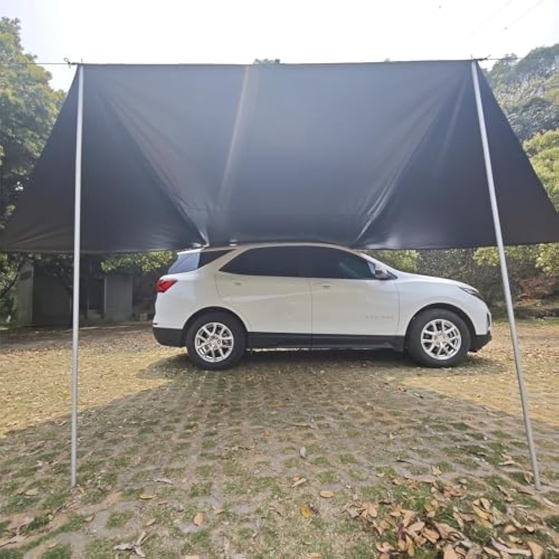 Car Awning Camping SUV Sun Shelter Waterproof Universal Tent Canopy Anti-UV for Van Campervan Caravan Truck Vehicle (Black)