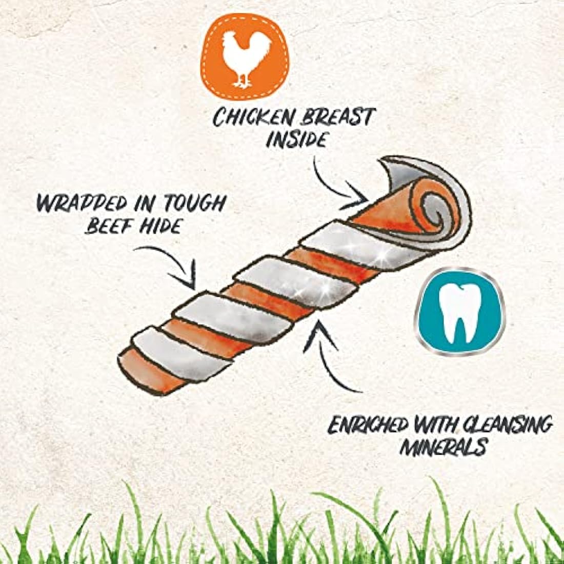 8in1 Pro Dental Twisted Sticks - healthy chew sticks for dogs for dental care, 35 pieces (pack of 1)