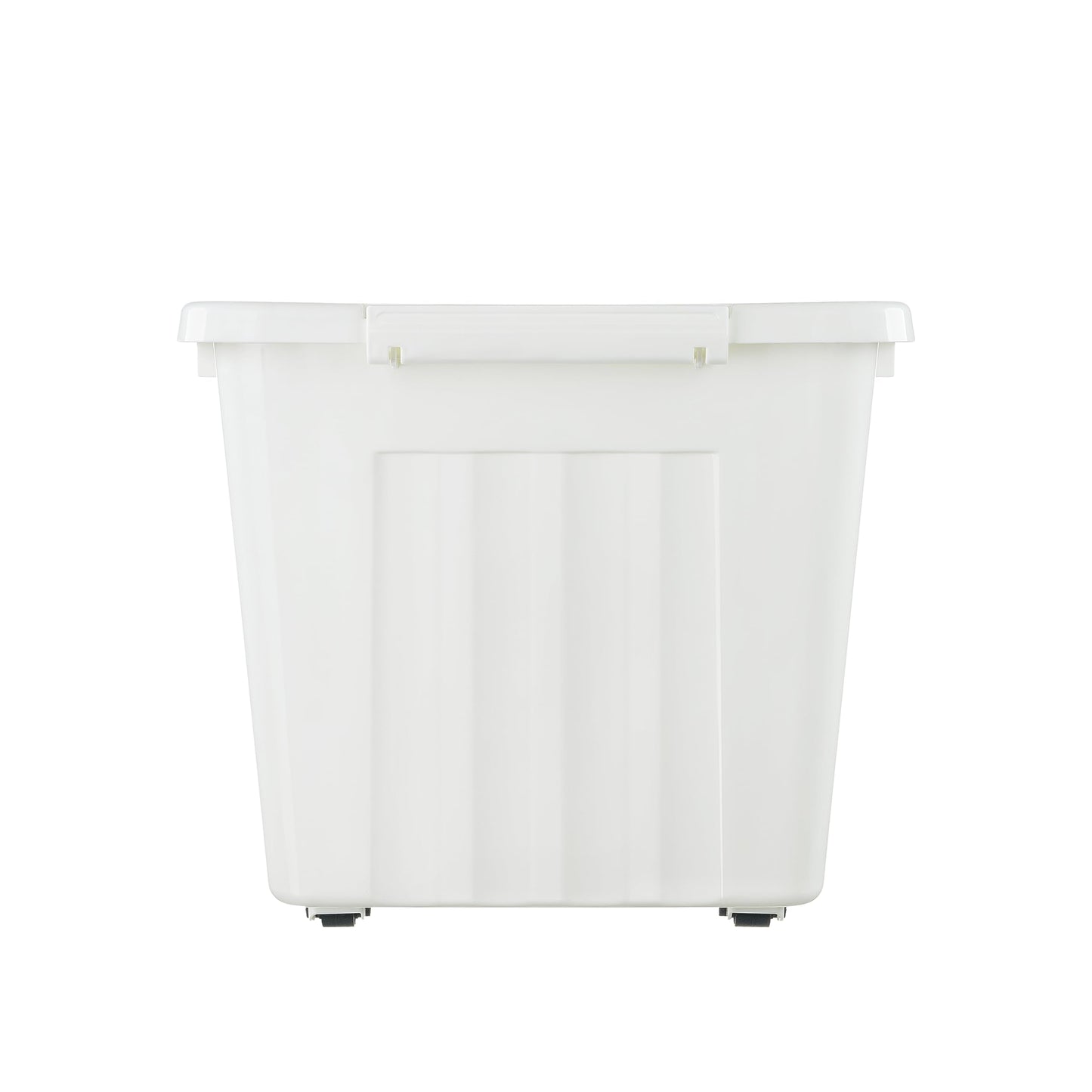Cetomo 80L*4 Storage Boxes with Lids, Plastic Storage Box with Wheels and Secure Side Latches, Stackable & Nestable Organizer for Home, Office