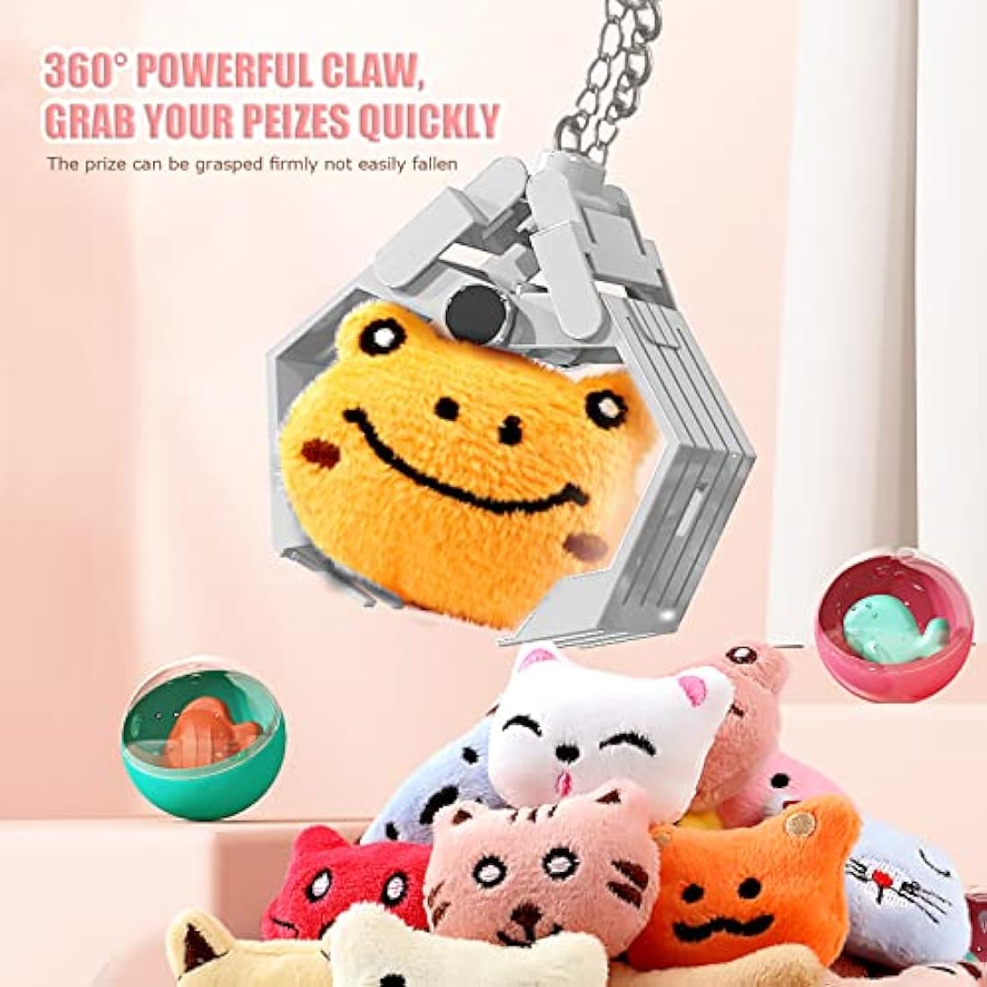 VISATOR Claw Machine Arcade Game Candy Grabber Machine Mini Vending Machine For Kids Gumball Machine Sweet Grabber Machine Prize Sweet Dispenser Grab Machine For Party Birthday For Girls Boys