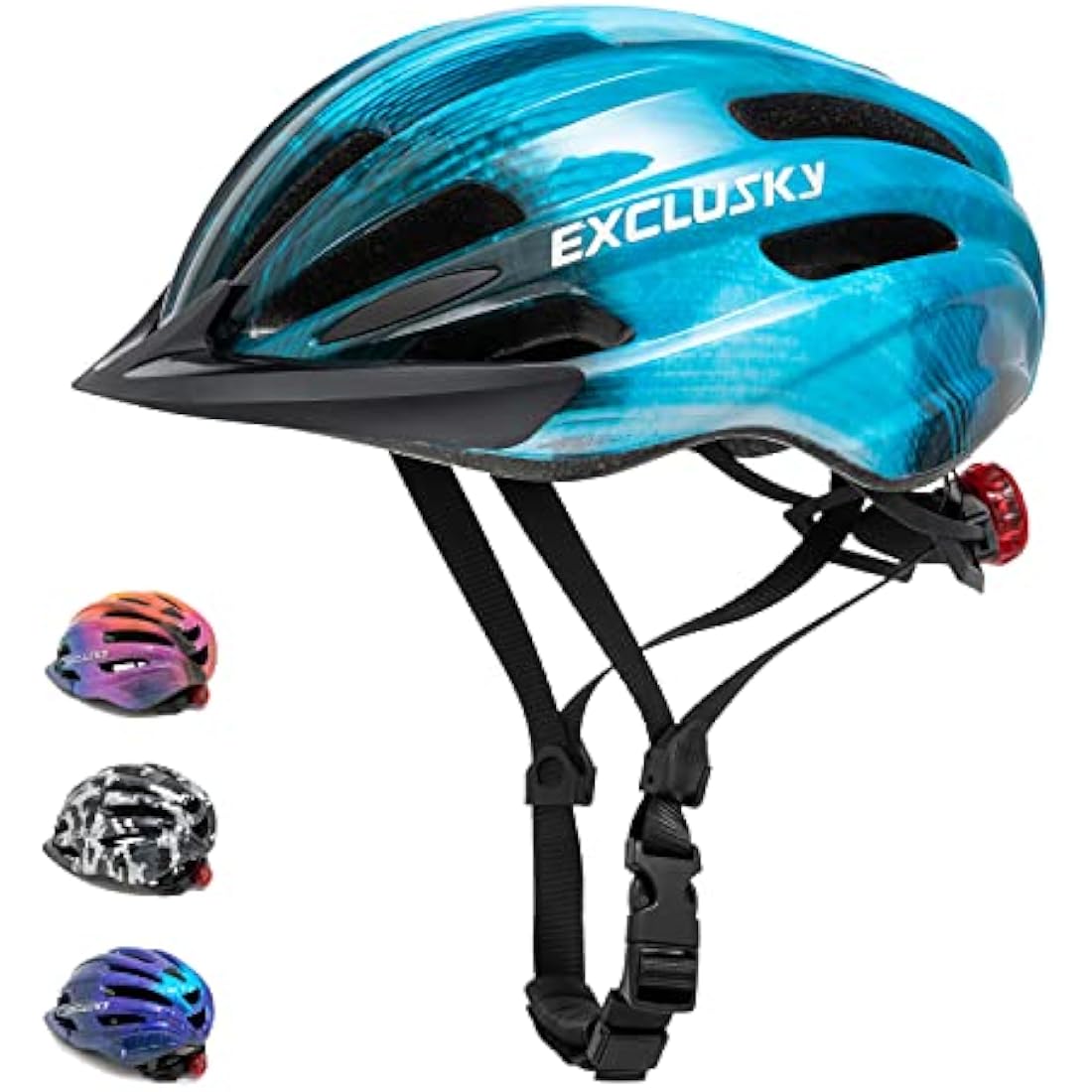 Kids Bike Helmet Exclusky Boys Girls Bike Helmet Adjustable Kids Cycle Helmet 50-57cm, Multi-Sport Kids Helmet Age 5-7-9-10-12, Bicycle Helmet Kids with Visor