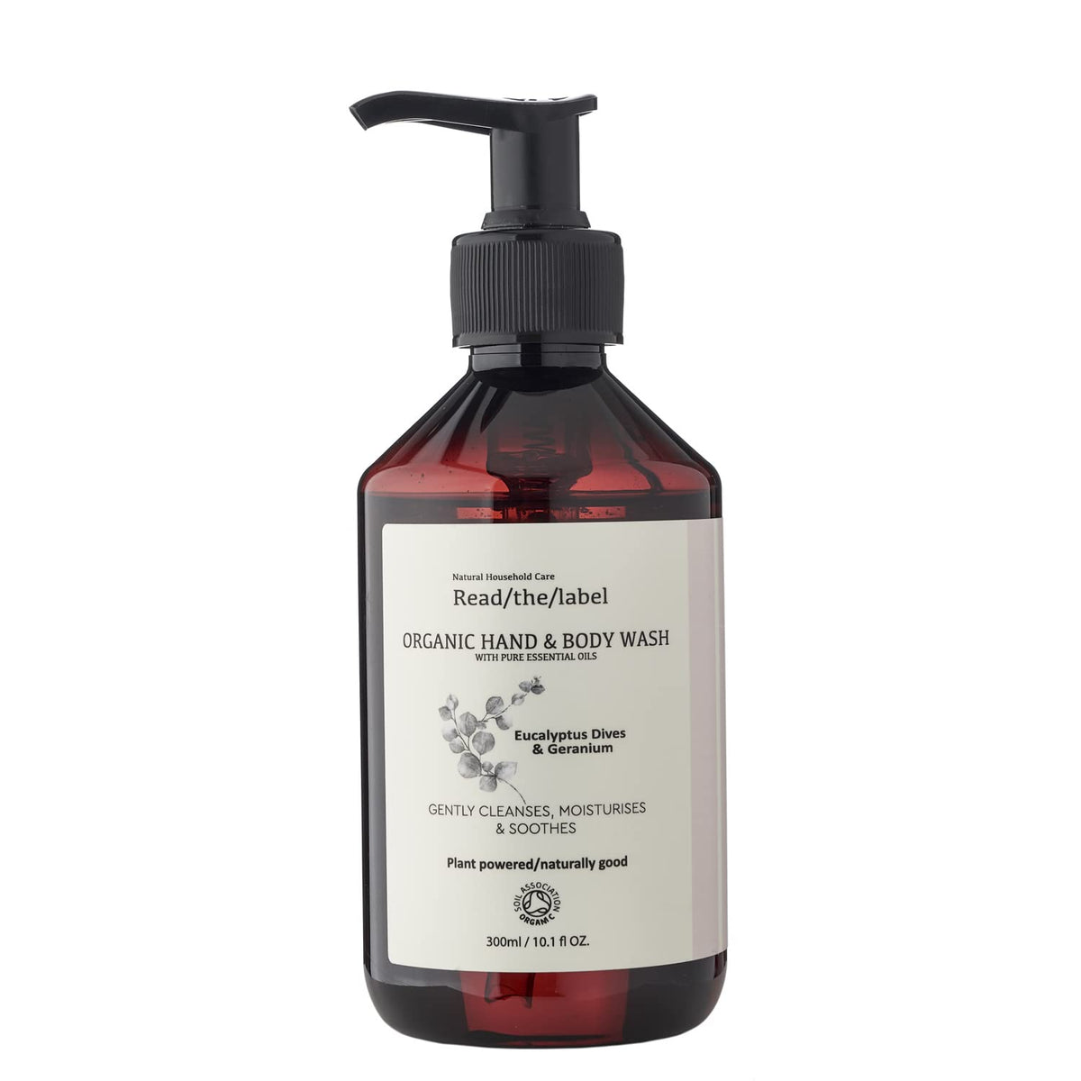 Read The Label - Organic Hand & Body Wash with Pure Essential Oils - Eucalyptus Dives & Geranium with Coconut & Sunflower - Gently Cleanses,