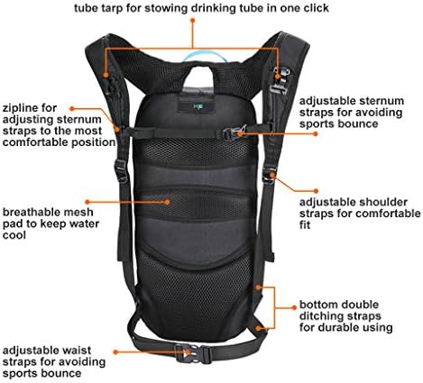 Arvano Bike Backpack, Breathable Cycling Backpack Mountain Bicycle Rucksack, 6L Mini Lightweight Biking Daypack Ski Rucksack Sport Bags Gift for Skiing Mtb Running Hiking Camping Trekking