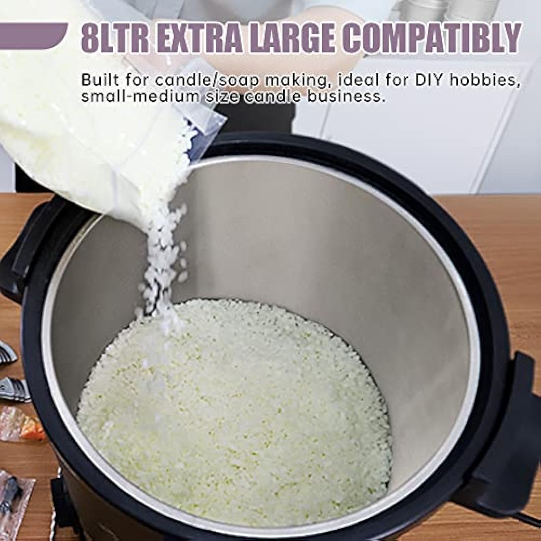 TOAUTO Candle Making, Electric Wax Melting Container Holds 8L Melted Wax with Heating Core Spout & Bottom Design for Commercial Candle Business