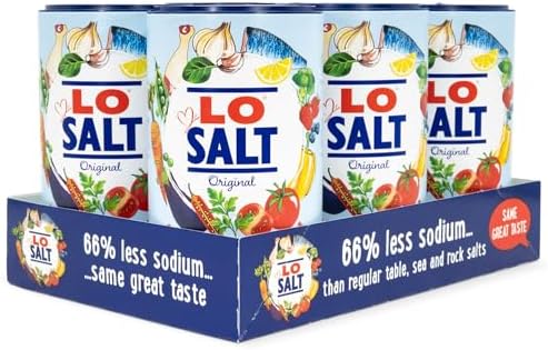 LOSALT – Reduced Sodium Salt | Original (non-iodised) | Great Tasting Salt Alternative/Substitute with 66% less sodium | 350g tub (case of 6)