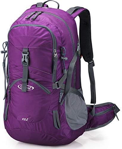G4Free 45L Hiking Backpacks with Rain Cover Waterproof Trekking Backpack Travel Backpack Outdoor Camping Mountaineering Hiking for Men Women