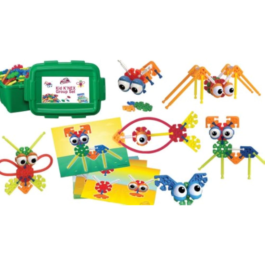 Kid K'NEX | Group Building Set | Fun and Kids Construction Toy, Engineering Toy for Creative Play, 131 Piece Learning Kit Suitable for Children Ages 3+ | Basic Fun 78750, Medium
