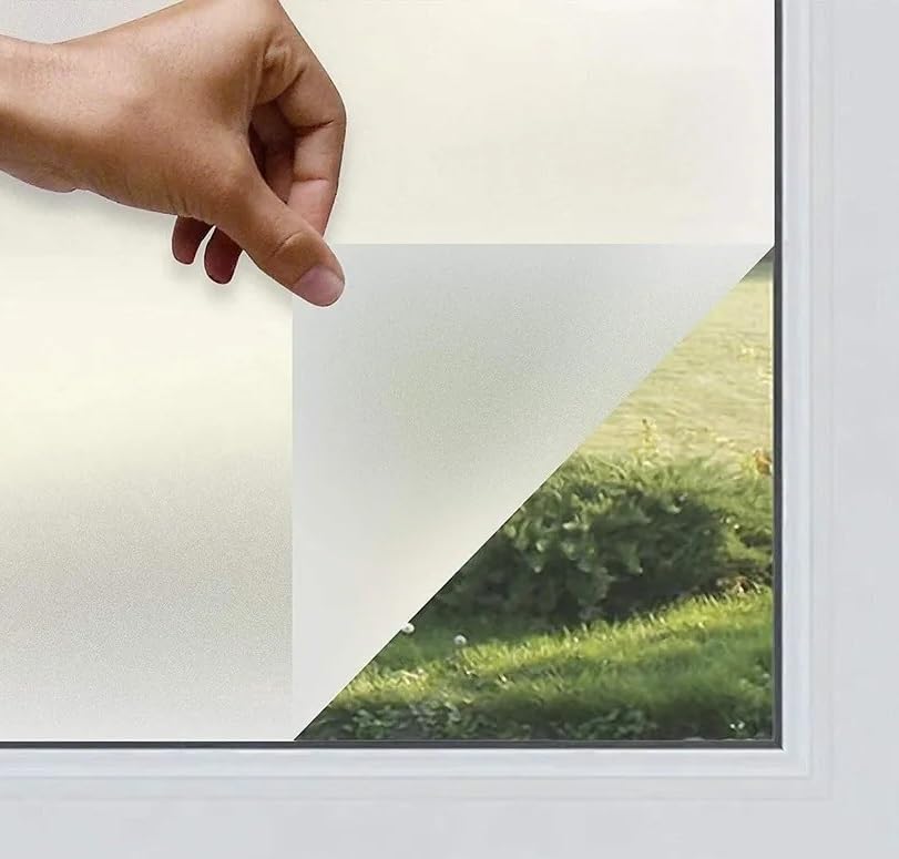vgoltd Frosted Window Film Self Adhesive Vinyl Privacy Film for Glass Windows Bathroom Home & Office Doors (91cm x 10m)