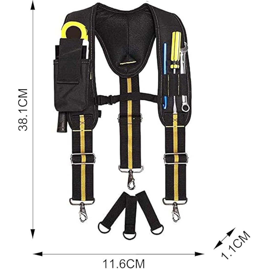 Tool Belt Suspenders,Heavy Duty Electrician Tool Belts,Multi-Pockets Electrician's Bag with Lumbar Support for Carpenter Electrician Work Suspension Rig