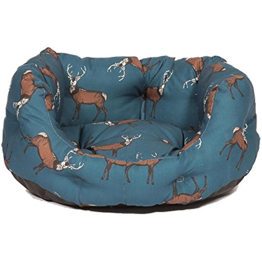 Danish Design Teal Woodland Stag Machine Washable Deep Filled Dog/Puppy Slumber Bed 35 Inch