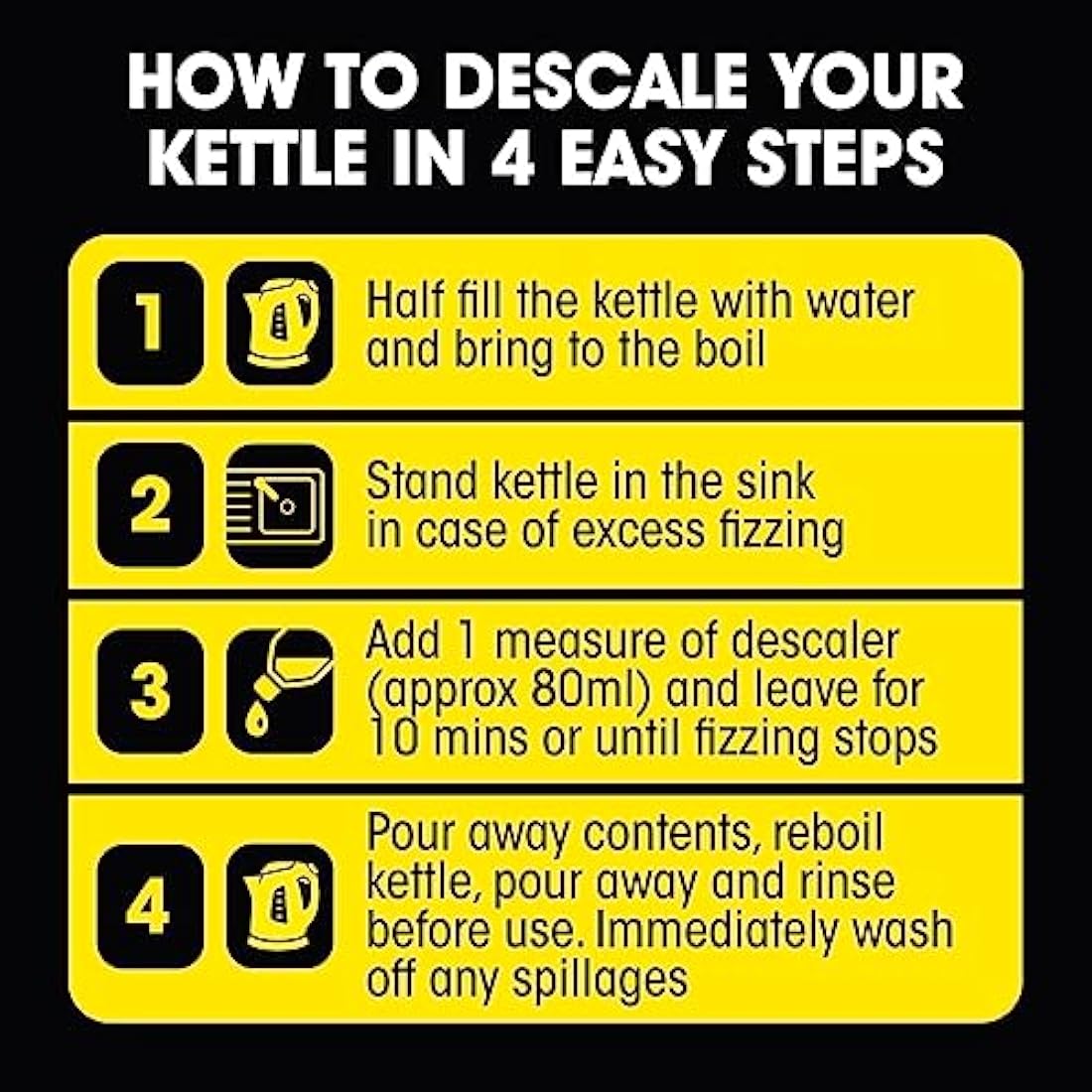 Kilrock Mega-K Multi-Purpose Descaler Multipack 6x1 Litre (72 Doses) - Limescale Descaling for Kettles, Toilets, Shower Heads & Coffee Machines - Biodegradable and Phosphate Free