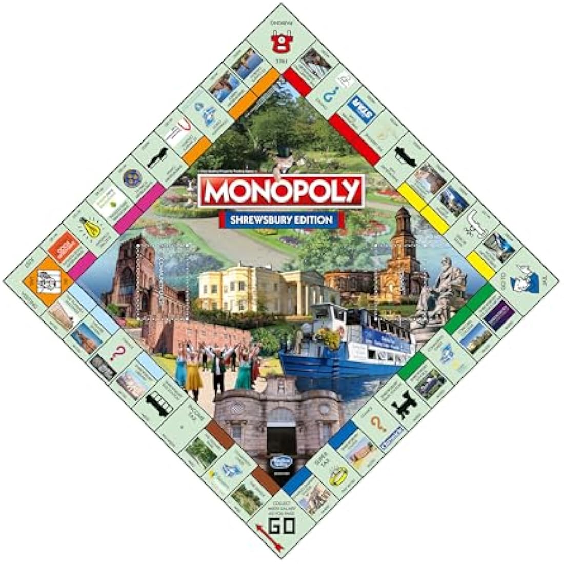 Winning Moves Shrewsbury Town Monopoly Board Game, Advance to Concord College, Shrewsbury Castle and Theatre Severn and trade your way to success, 2–6 players makes a great gift for ages 8 plus