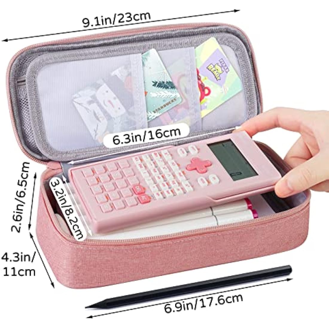 WEMATE Large Pencil Case,Pencil Case for Women & Men, Pencil Pouch, Marker Pen Case,Portable Stationery Pencil Bag for Office Pink