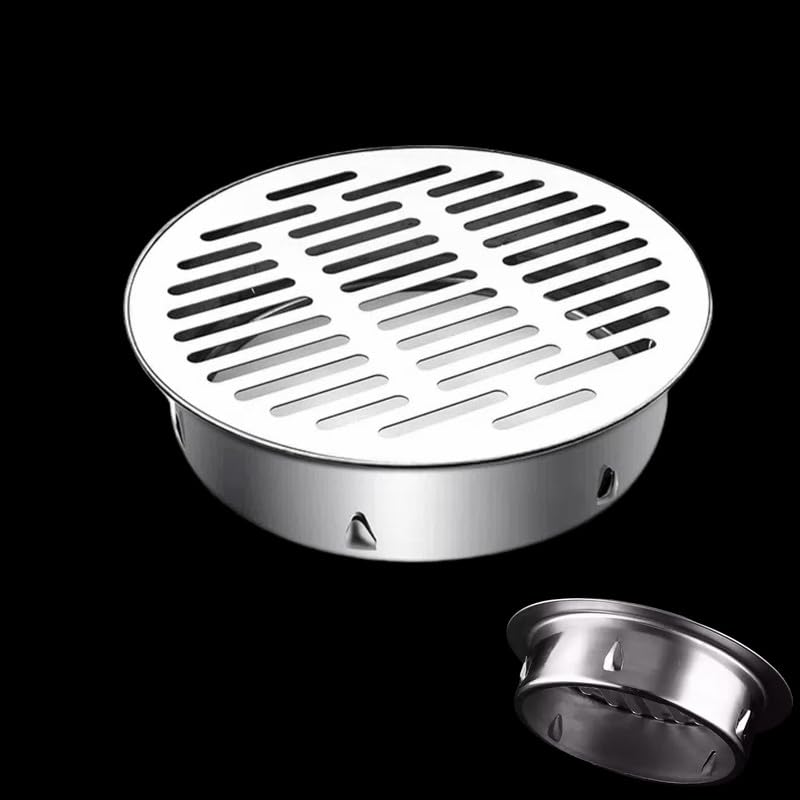 Cover 304 Stainless Steel Drain Filters, Removable Anti-Clogging Round Flat Grate Cover for Balconies, Sinks, and Gardens