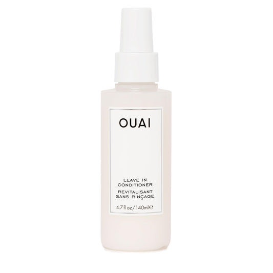 OUAI Leave In Conditioner & Heat Protectant Spray - Prime Hair for Style, Smooth Flyaways, Add Shine and Use as Detangling Spray - No Parabens,