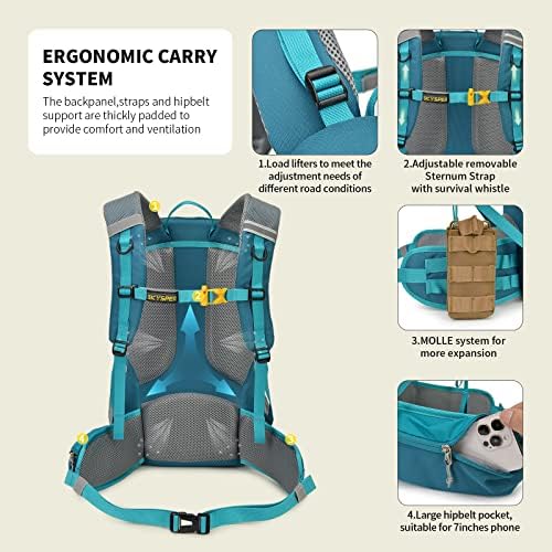 SKYSPER Rucksack 35L Hiking Backpack, Lightweight Travel Backpack Camping Trekking Backpack for Men Women