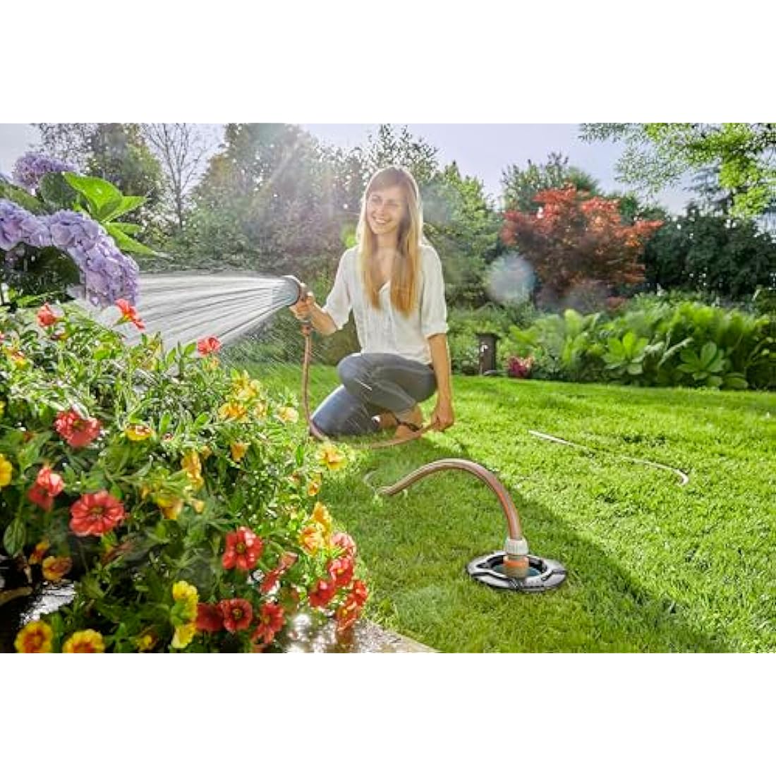 Gardena Sprinkler System Water Plug with 3/4 inch external thread: Water intake of the pipeline system, integrated stop valve, removable dirt filter, underground installation (08266-20)
