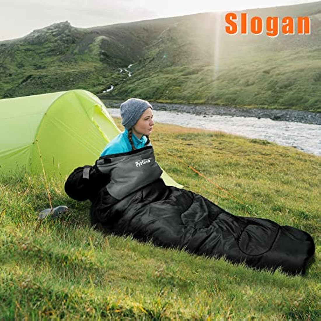 Pystuvo Sleeping Bag for Adults,4 Season Sleeping Bag,Lightweight,Waterproof Indoor & Outdoor Use,Comfortable Sleeping Sackfor Kids,Teens & Adults for Hiking,Backpacking and Camping