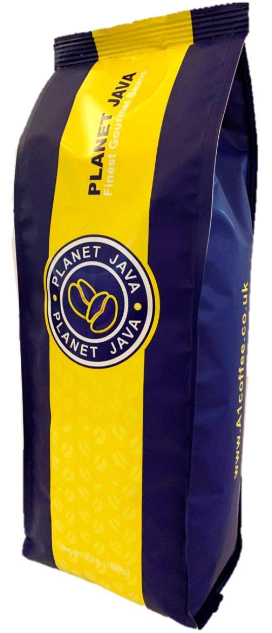 Planet Java Gran Crema Coffee Beans 1kg Bag, Medium Roast for All Coffee Machines, Hand Roasted in The UK