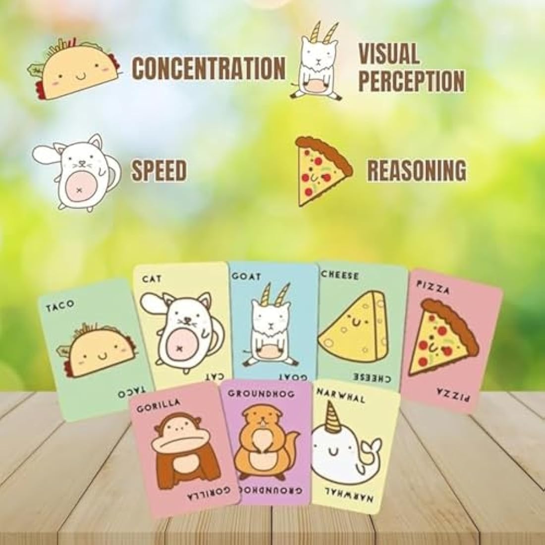 Blue Orange | Taco Cat Goat Cheese Pizza | Card Game | Ages 8+ | 2-8 Players | 10-30 Minute Playing Time