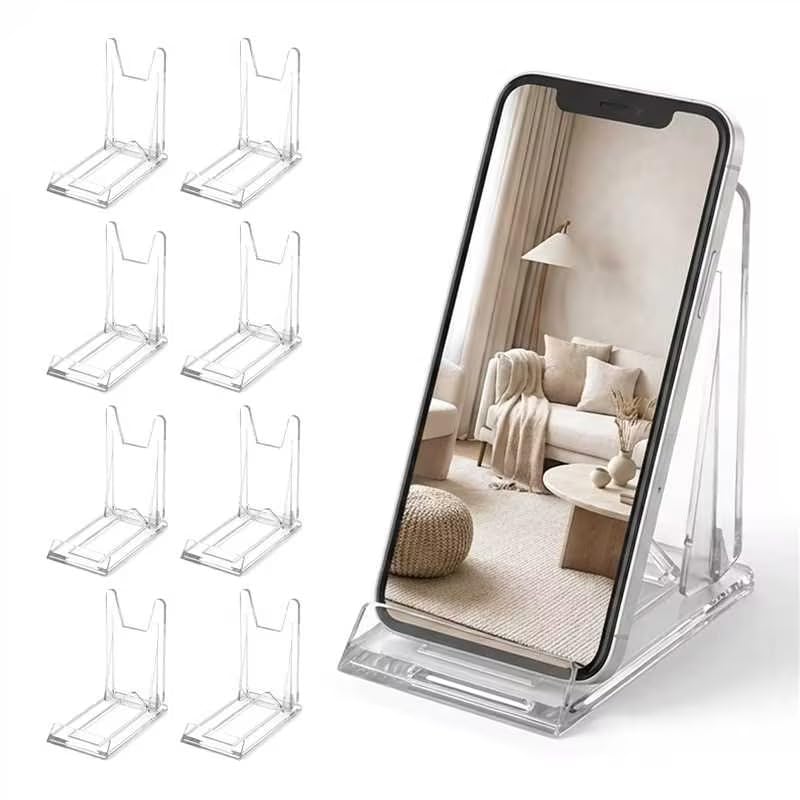 Bbtcxjs 8 Pcs Plate Stand for Display Adjustable Acrylic Stands for Display