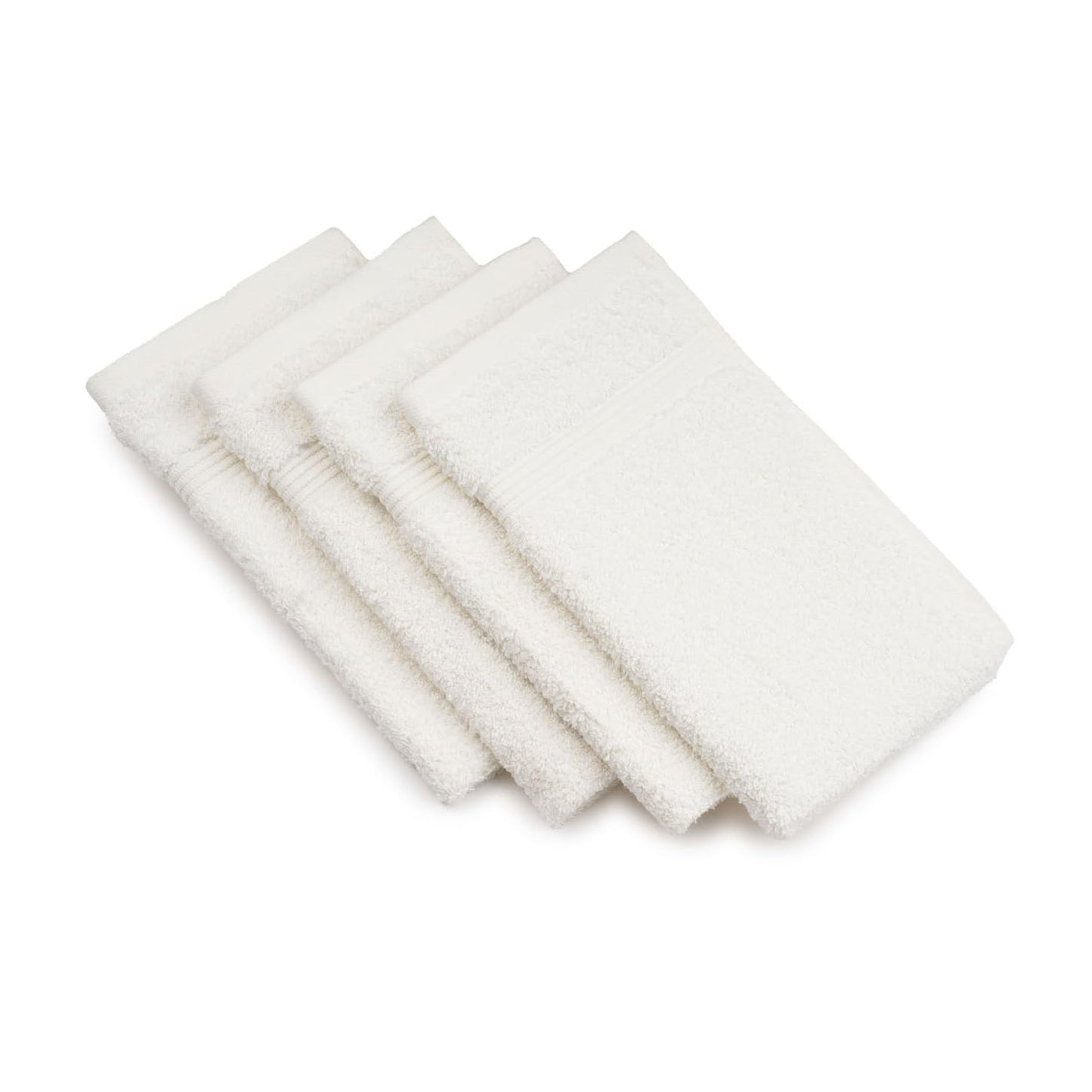 G?zze - Set of 4 New York Guest Towels, Luxuriously Soft and Absorbent, 100% Cotton, 30 x 50 cm - Nature