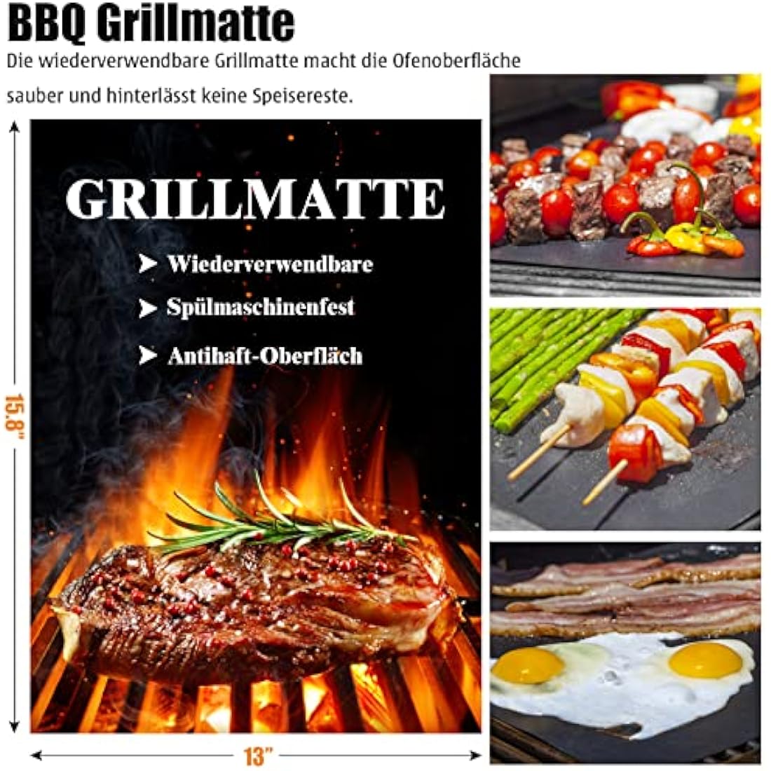 Grilliance 30pcs Stainless Steel Grill Tools Set for Men Gift Birthday, Heavy Duty BBQ Accessories Kit with Bag and Grill Mat, Portable Grilling Utensils for Outdoor Camping Brown