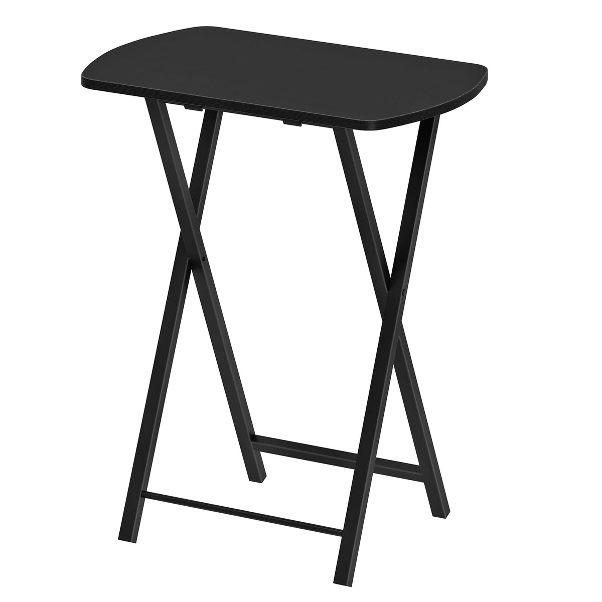 HOOBRO Folding Side Table, Folding Tray Table, Snack Dinner Table for Eating at Couch, Sofa End Table for Small Space, Living Room, Industrial