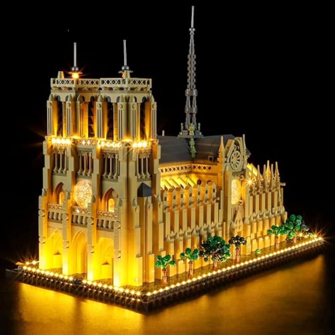 GEAMENT LED Light Kit Compatible with LEGO Notre Dame de Paris - Lighting set for Architecture 21061 (Model Set Not Included)