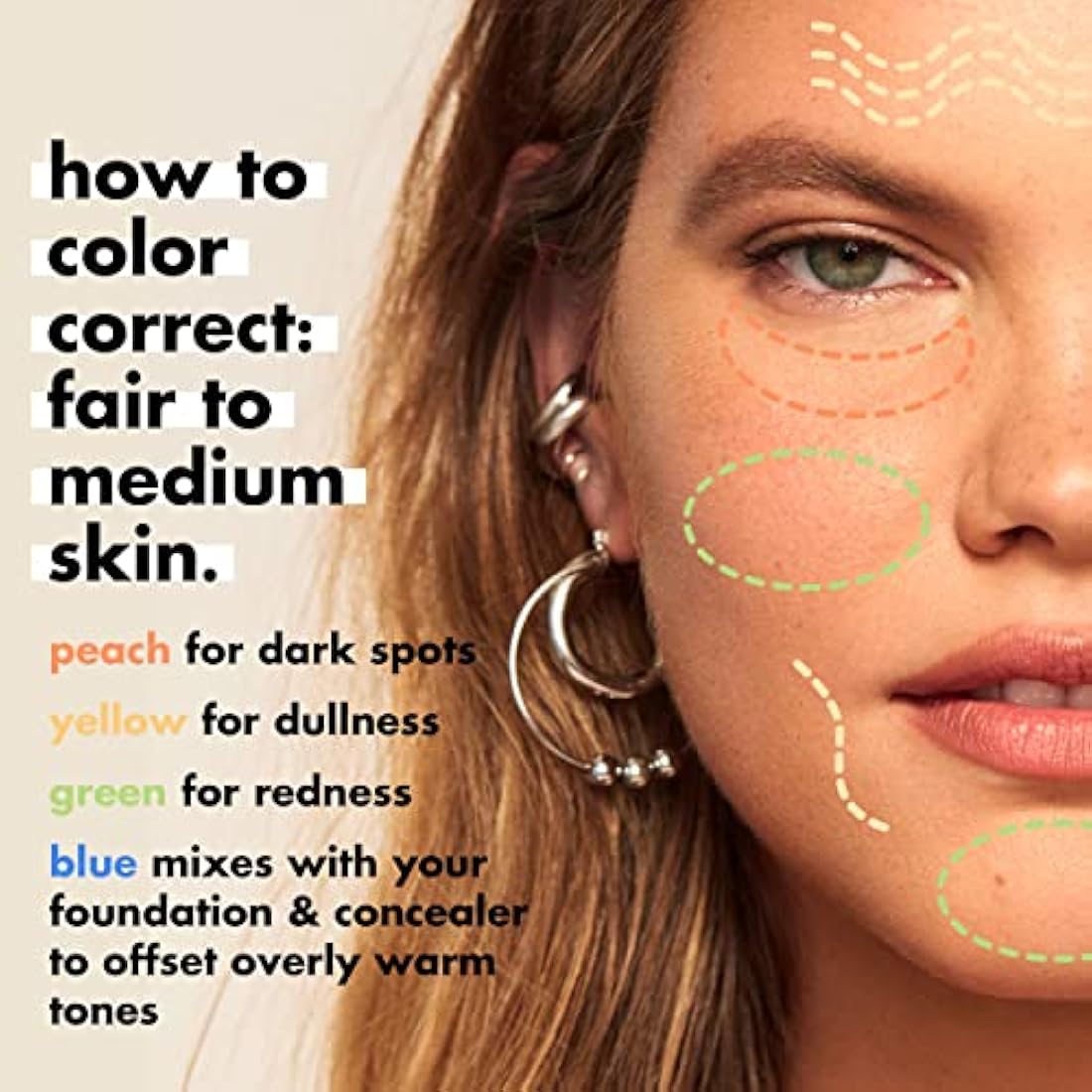 e.l.f. Camo colour Corrector, Hydrating & Long-Lasting Colour Corrector For Camouflaging Discolouration, Dullness & Redness, Vegan & Cruelty-Free, Blue