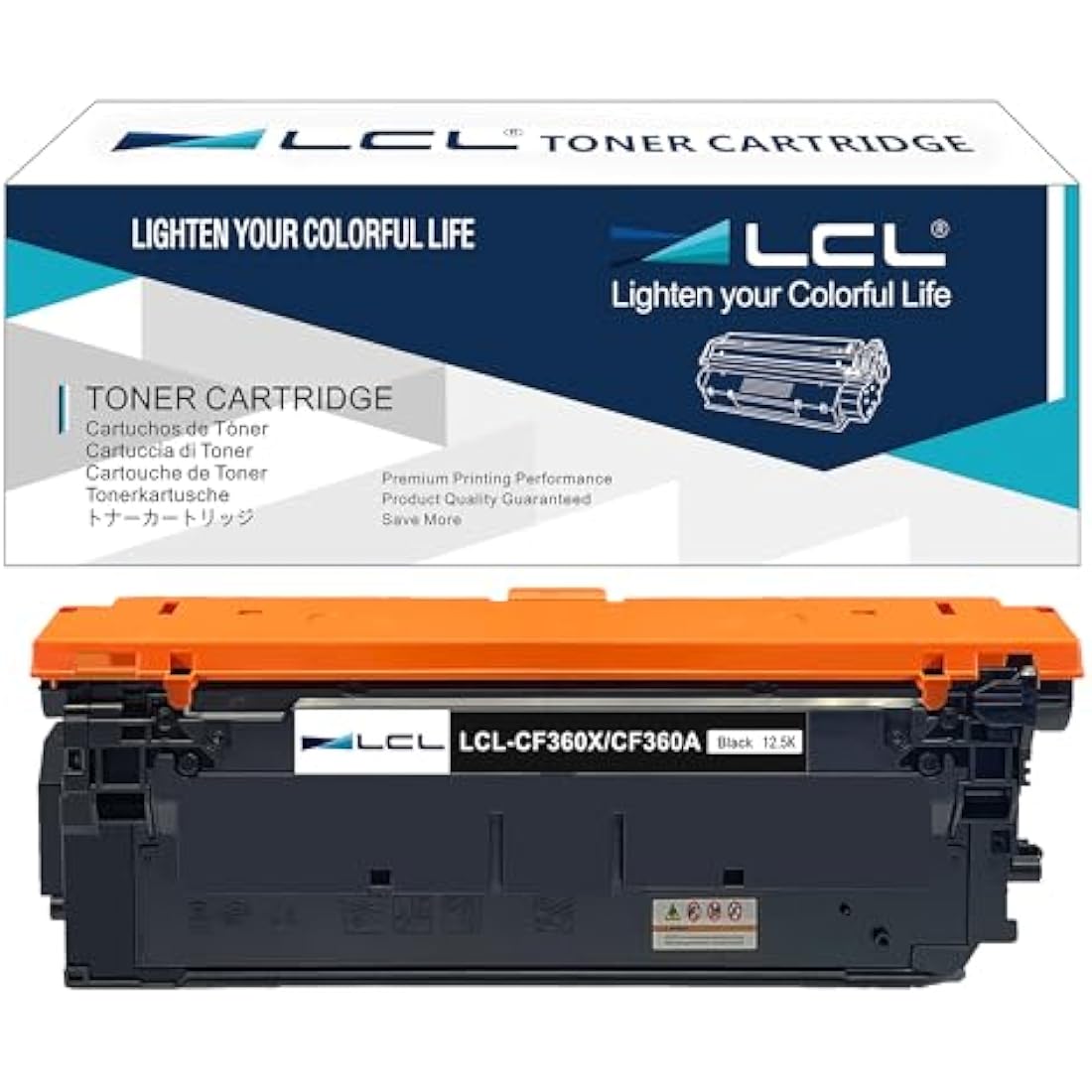 LCL Remanufactured Toner Cartridge 508X 508A CF360A CF360X 12500pages (1 Black) Replacement for HP M553 Printer M577 Printer Color LaserJet Enterprise M552dn M553dn M553n M553x M577c
