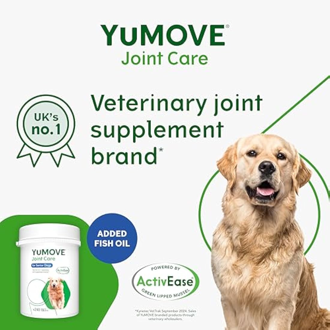 Lintbells | YuMOVE Senior Dog | Higher Strength Hip and Joint Supplement Formulation Designed for Older Dogs | Aged 8+ | 240 Tablets