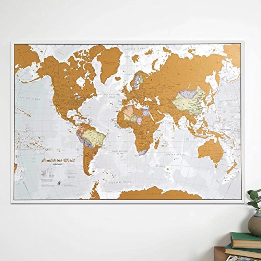 Scratch The World® Travel Map - Scratch Off World Map Poster with Gift Tube - X-Large - 84 x 59 cm - Maps International - 50 Years + of Map Making