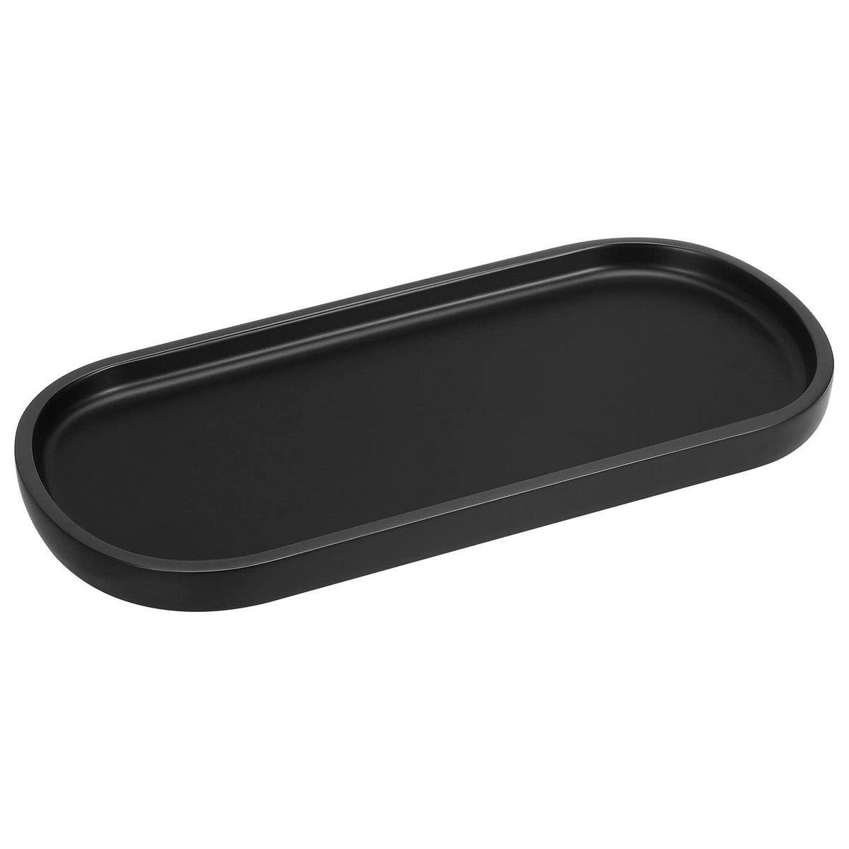 Luxspire Vanity Tray, Toilet Tank Oval Storage Tray, Resin Soap Holder Bathtub Tray, Bathroom Countertop Organization, Vanity Organiser for Candles,