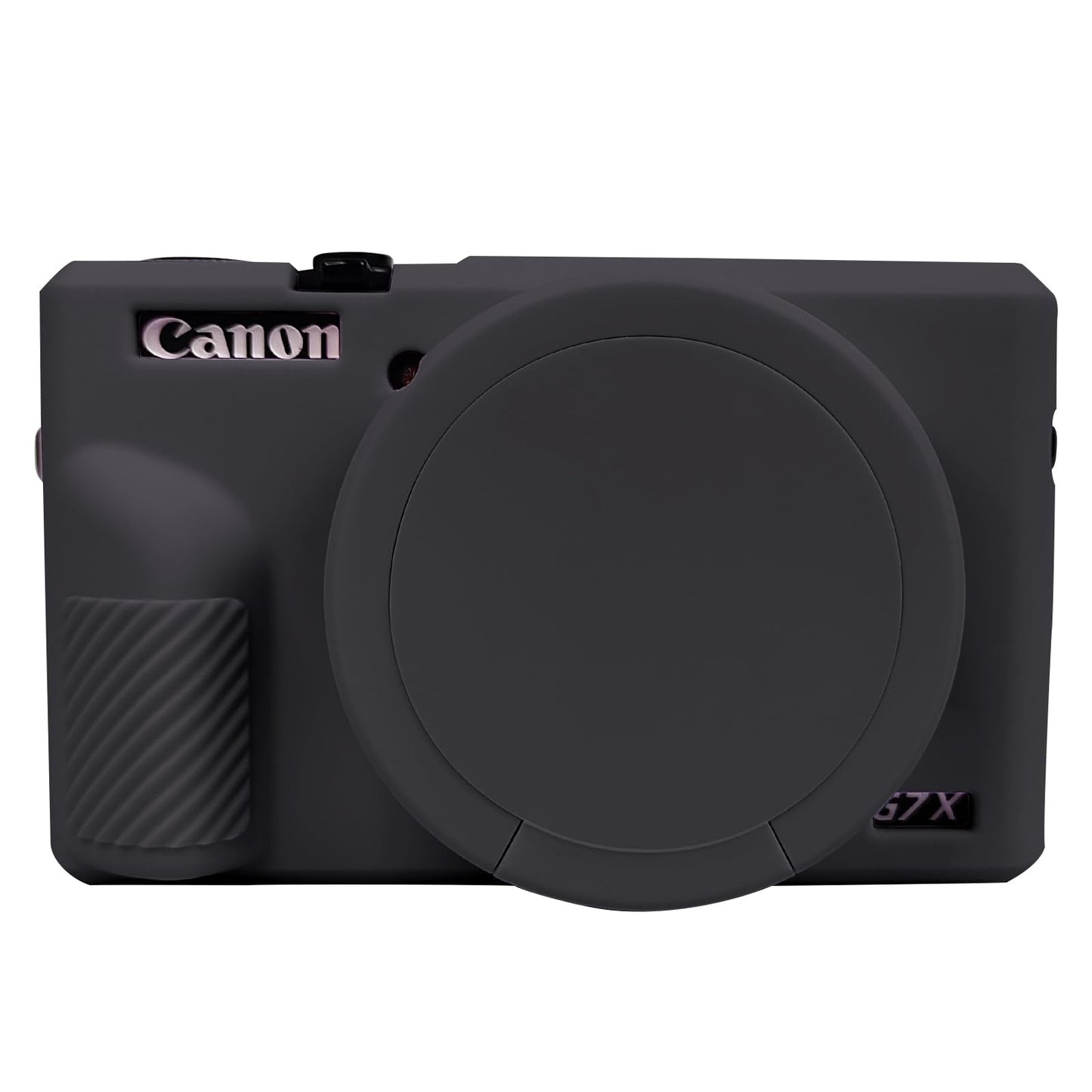 Camera Case for Canon G7 X Mark III, G7X3 Camera Cover Soft Silicone Protective Case Body Skin Sleeve with Removable Lens Cover for Canon Powershot