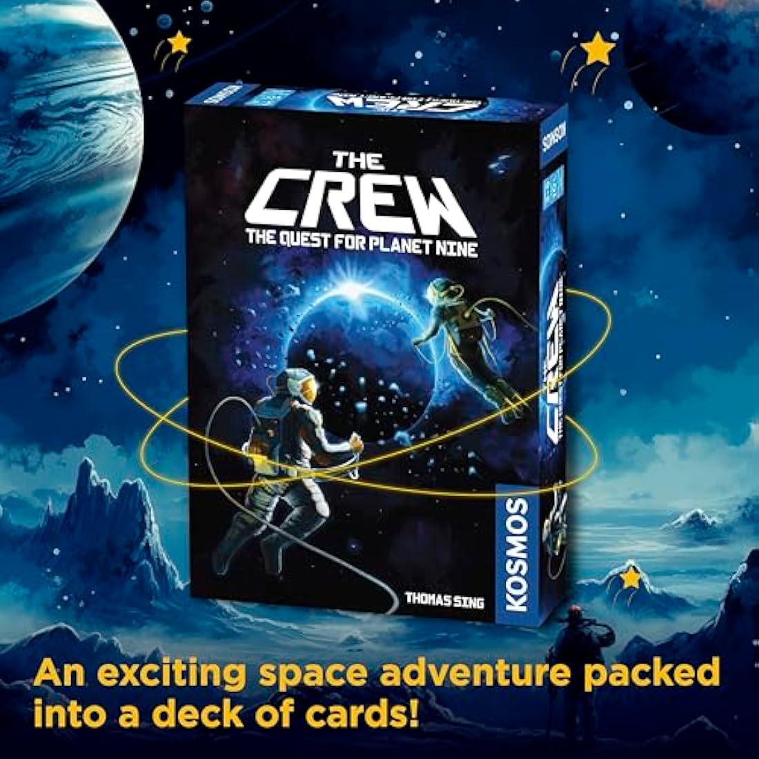 Thames & Kosmos | 691868 | The Crew: The Quest For Planet Nine | Cooperative Trick Taking Game | 50 Different Missions | 3-5 Players | Ages 10+