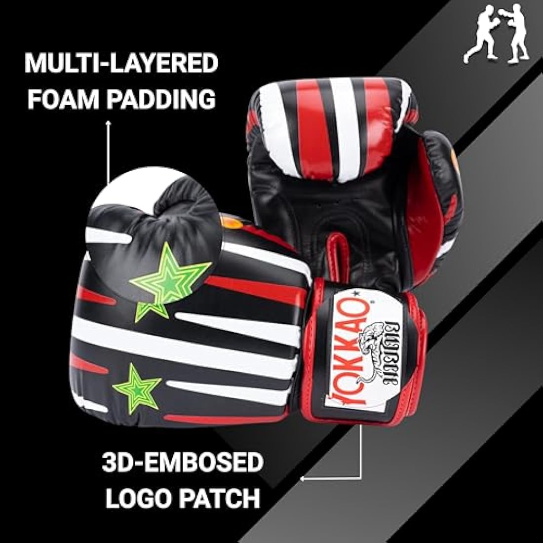 YOKKAO Design Breathable Muay Thai Boxing Glove | Premium Leather Training and Sparring Gloves for Men and Women | Winning Boxing Gloves | Punching Gloves