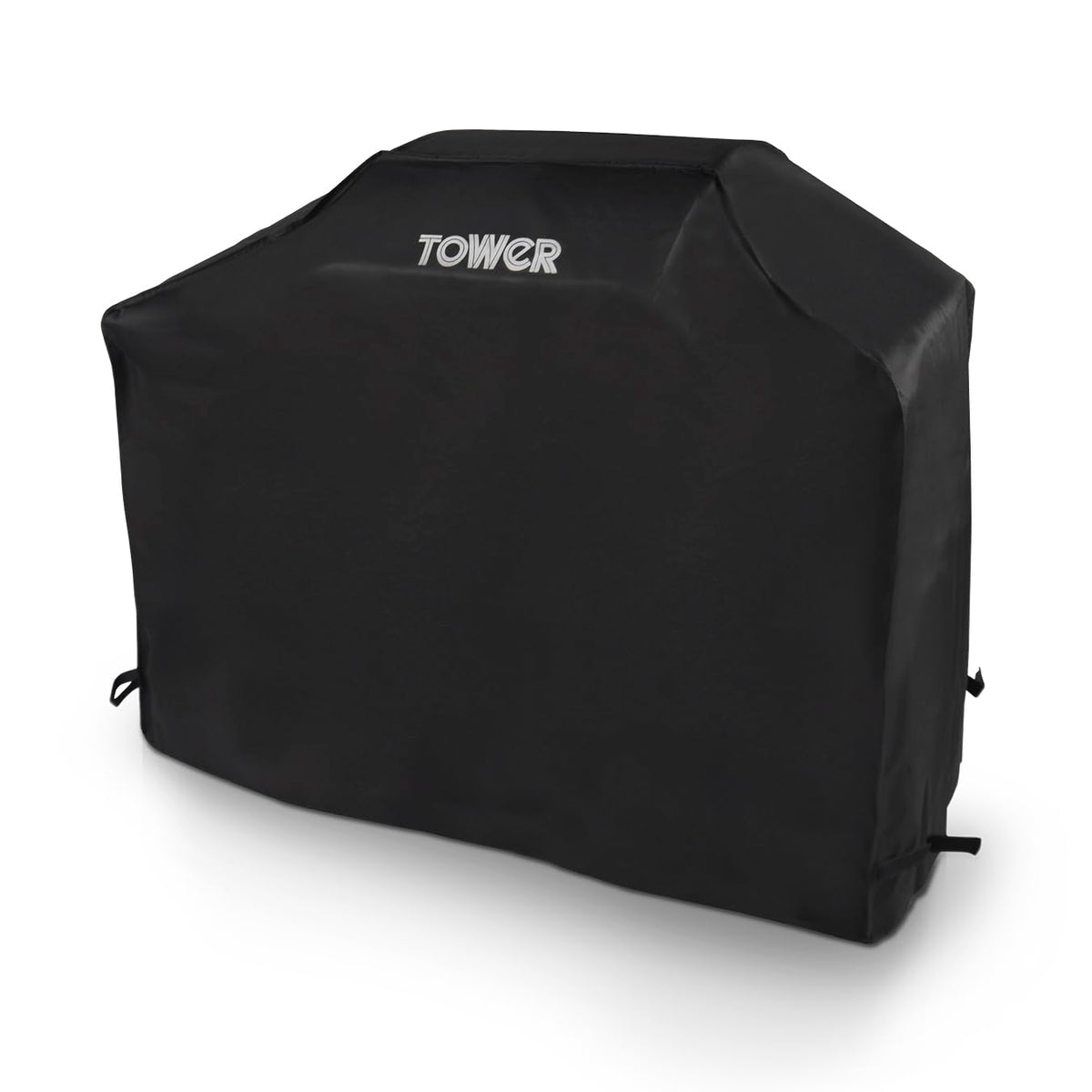 Tower Extra Large BBQ Cover - Heavy-Duty Waterproof & Windproof Outdoor Gas Grill Cover, UV Resistant, Black (H124.8 x W153 x D48cm)