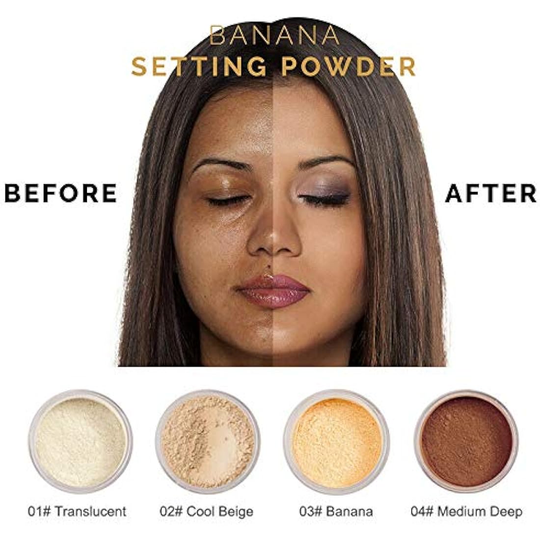 AQUAPURITY - PHOERA Loose Makeup Setting Matte Face Powder + Puff, Long Lasting Lightweight Foundation Make Up Fixer Beauty Blender Highlighter Palette Flash Photography (102 - Cool Beige)