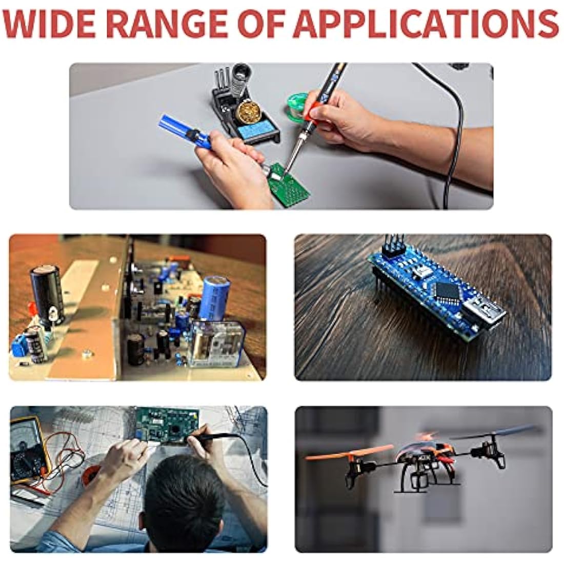 YIHUA 928D-III 110W Portable Digital Soldering Iron Kit with Temperature Stabilization Function and LED Display for Soldering & Desoldering Stained Glass(UK Plug)