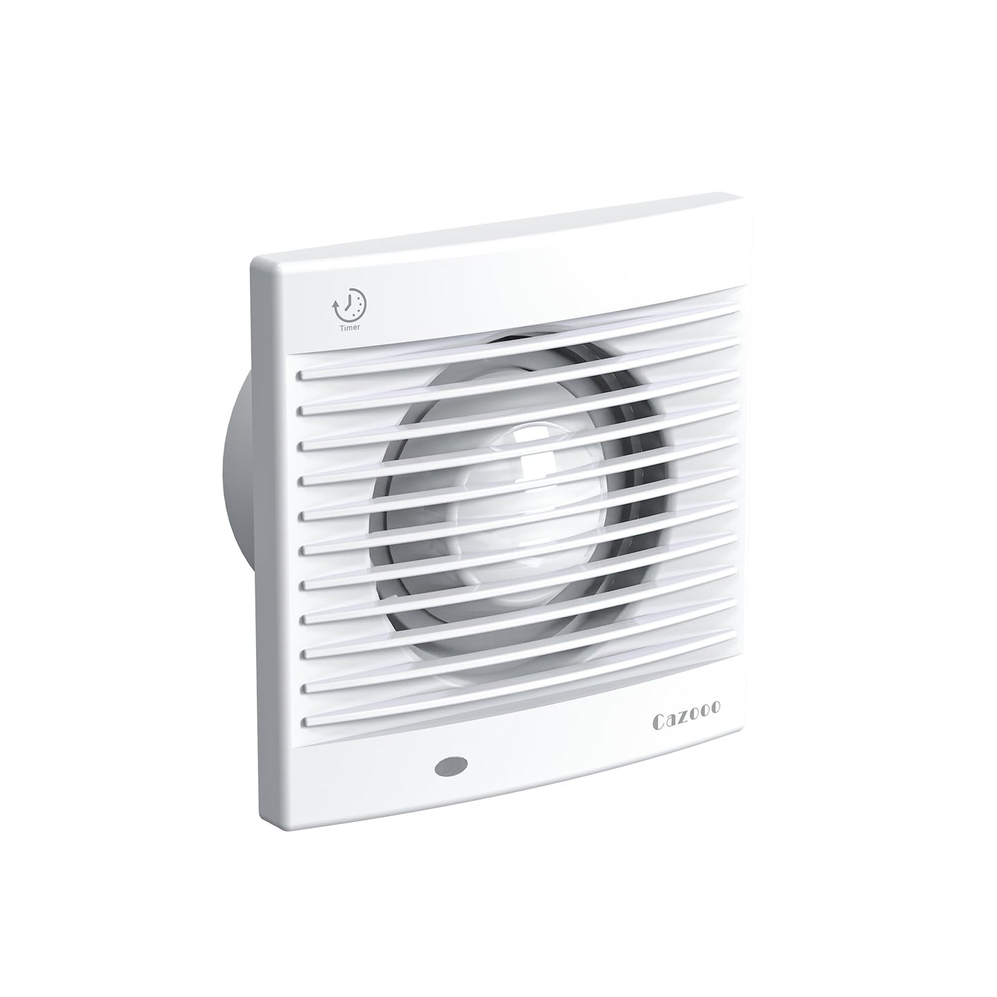 Cazooo 100mm Bathroom Extractor Fan with Timer, 130m?/h Quiet Bathroom Fan, Wall/Window Mounted Extractor Fan for Kitchen, Garage, Office, 12W, 34 dB,