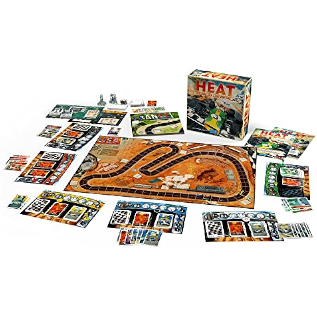 Days of Wonder | Heat: Pedal to the Metal | Racing Game | Ages 10+ | 1-6 Players | 60 Minutes Playing Time, DOW9101, Multicolor